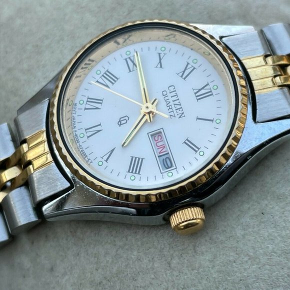 Citizen Accessories - Citizen Quartz Ladies Wrist Watch GoldSilver Tone Analog DayDate Calendar Watc